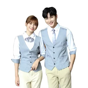 Restaurant Waiter Vest Custom General Staff Uniform Vest Factory Wholesale