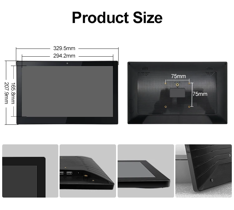 13 Inch Industrial All in One PC IP65 Pure Flat Screen RK3288 Android Panel Pc 16GB Interface AMD RAMBO Tablet
