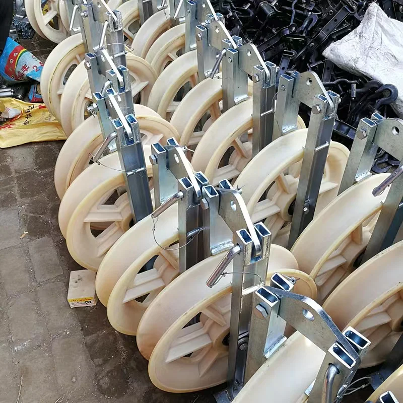 660mm*100mm Nylon Cable Pulley 220V Stringing Block for Construction Works 8