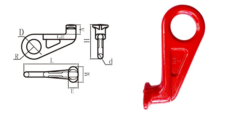 Alloy 45 Degree Grade 80 Container Eye Lift Lug factory