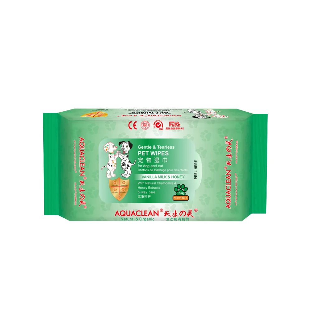 Multi-purpose Pets cleaning wipes for dog cat puppy