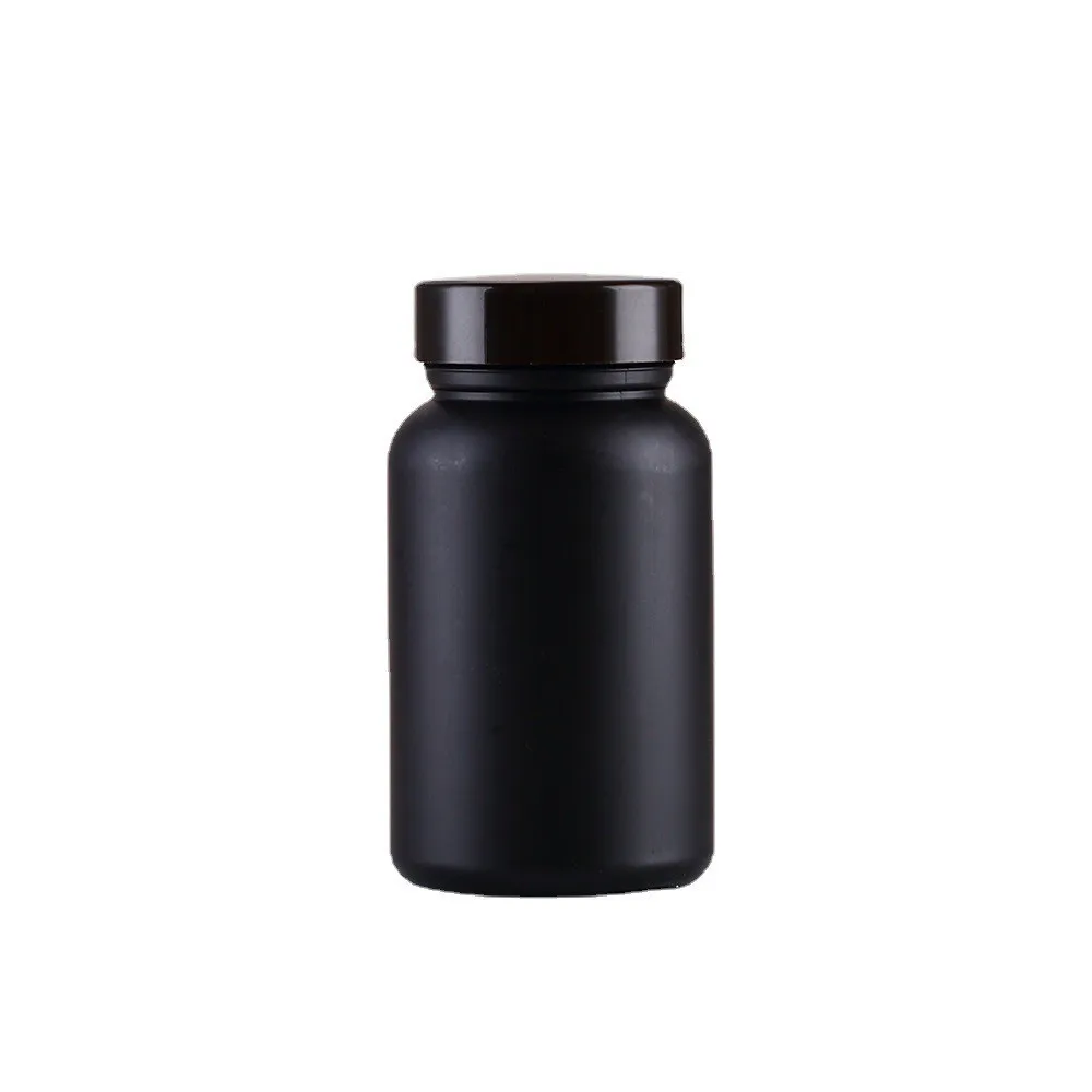 Custom 250cc Empty Pill Bottles Medical Black Capsule Bottle - Buy ...