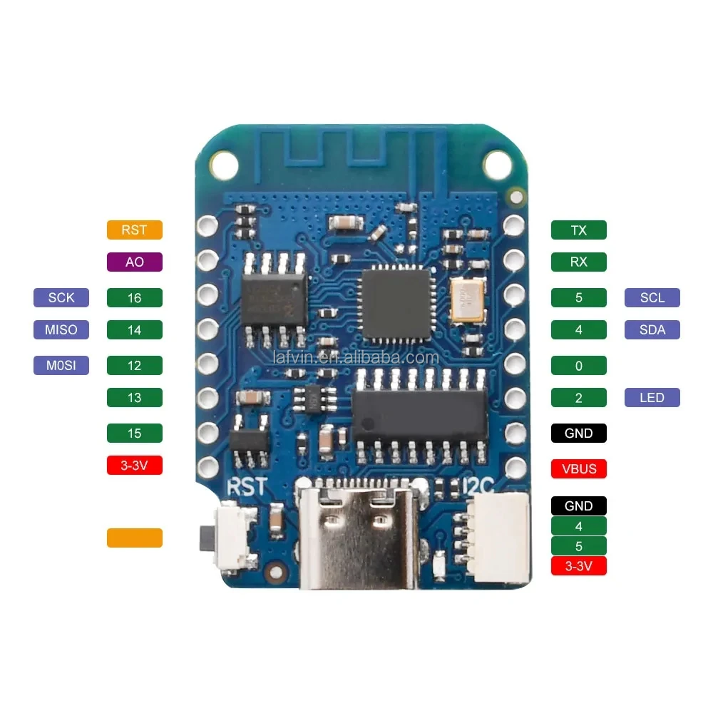 Wemos D1 Mini V4.0.0 Type-c Usb Ch340 Esp-12f Wifi Internet Of Things ...