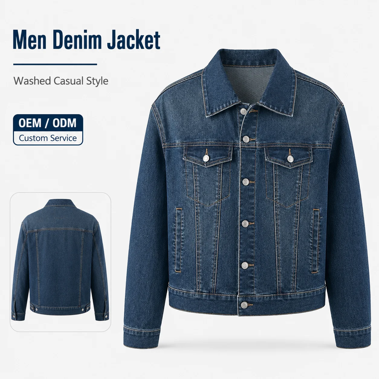 Factory Custom-made High-quality Men's Jackets. Custom-made Women's Denim Jackets