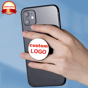Freely Sample Popular Custom Logo Sublimation Phone Grip Blank Cell Phone Holder Finger Collapsible Acrylic Mobile Phone Sockets