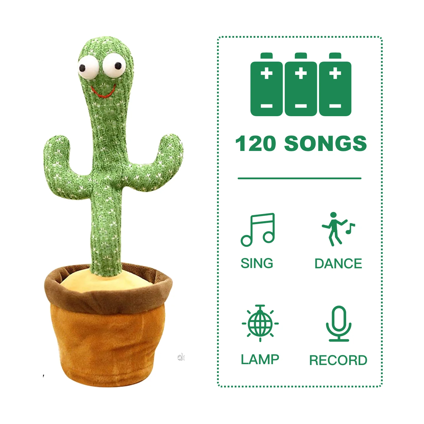 dancing talking cactus plush toy