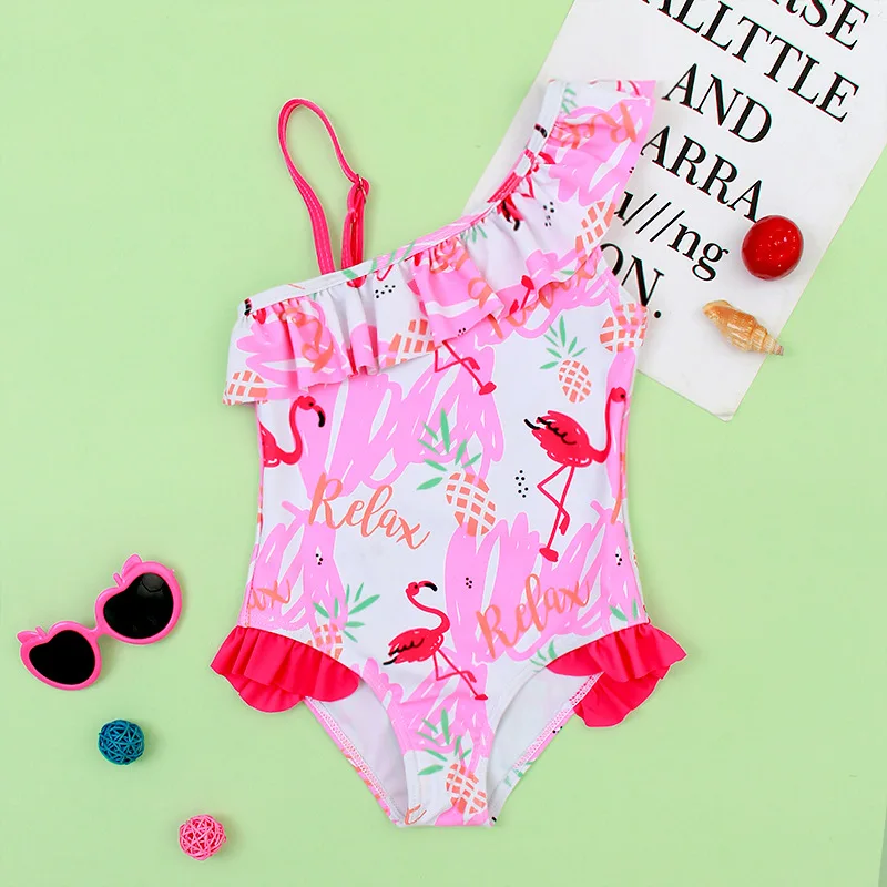 Custom Wholesale Printed  One Pieces Baby Pool Clothing Kids Swimwear Beachwear For Girls Bikini supplier