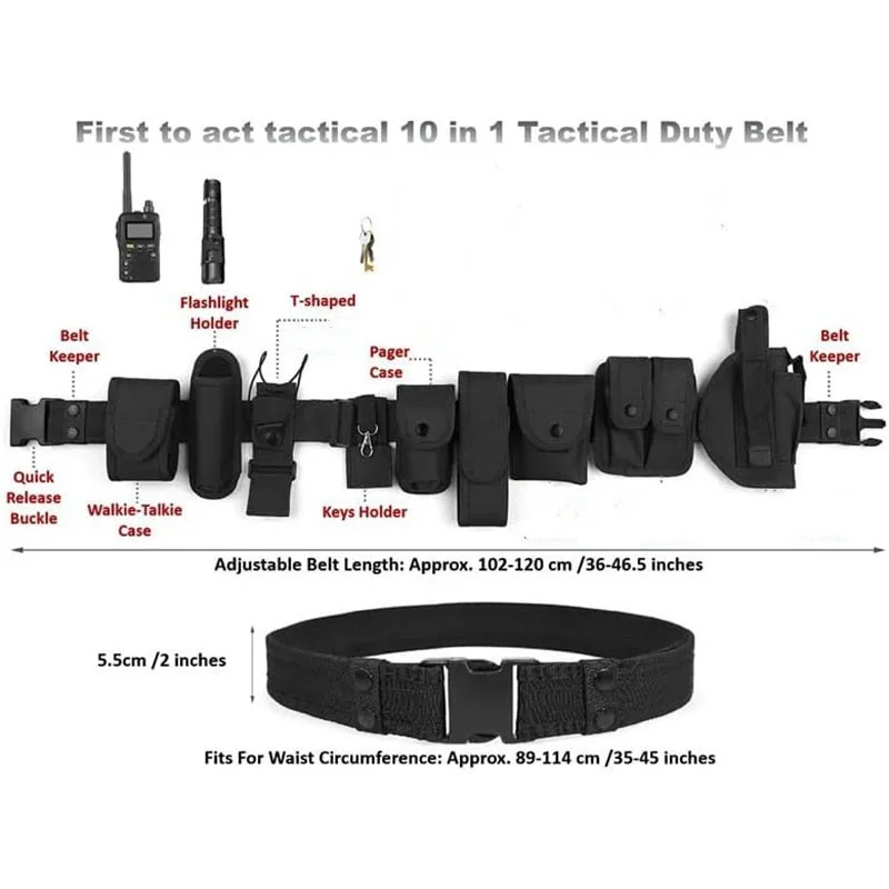 Outdoor Modular Equipment System Security Belts Tactical Duty Utility Versatile Modular Versatile Design Work Hunting Belt