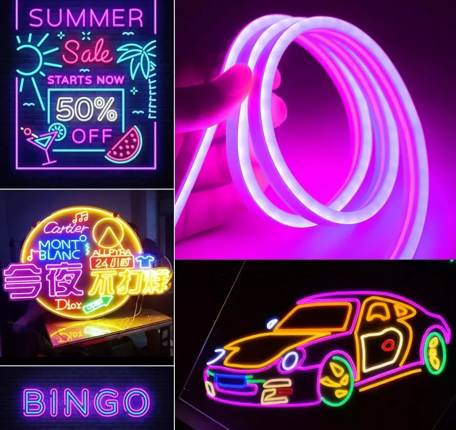 Silicone Pvc Led Neon Tube 6*12mm 8*16mm Custom 12v 24v 110v 220v