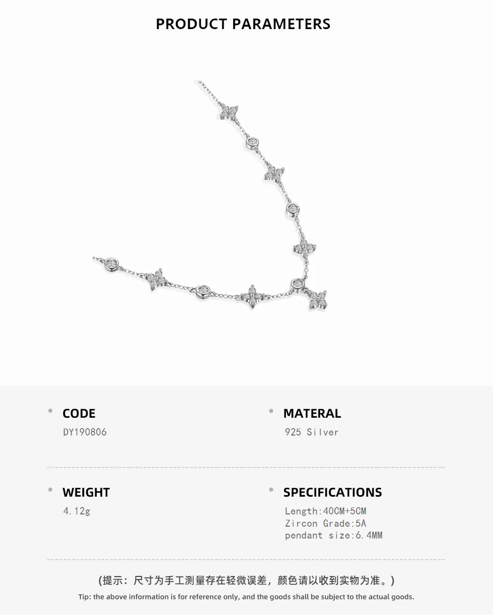 KAKODIY custom 5A Cubic Zirconia 925 Sterling Silver necklace women's matte four-leaf clover necklace bracelet jewelry set detail 1