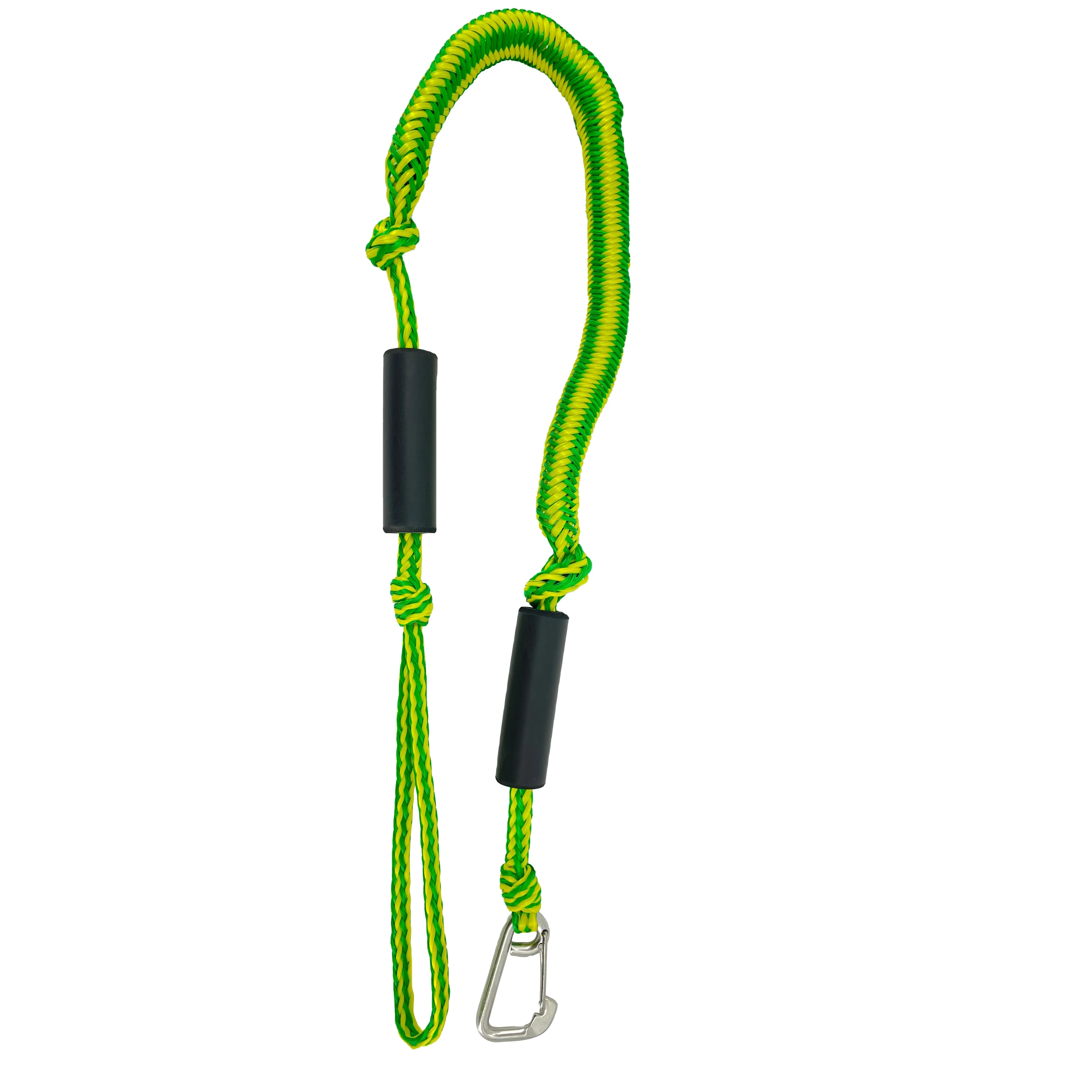 4ft Boat Docking Rope with Hooks Bungee Dock Line Elastic Rope Accessories for Boat Kayak Jet Skiing, Green