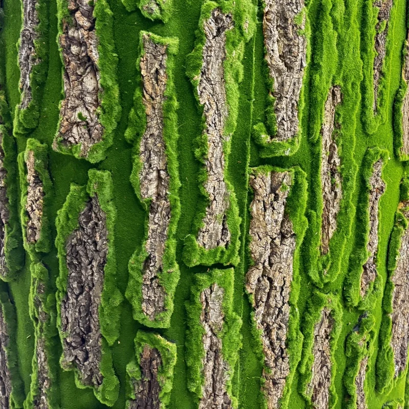 Oak Tree Bark Synthetic Moss Bark Wall Simulate Tree Bark with Moss