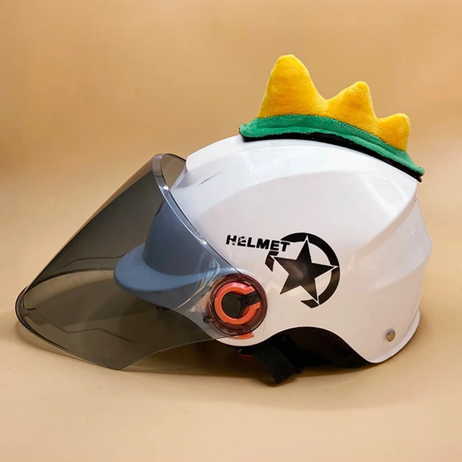 Iplusmile 2sets Motorcycle Helmet Decor Adhesive Horns For