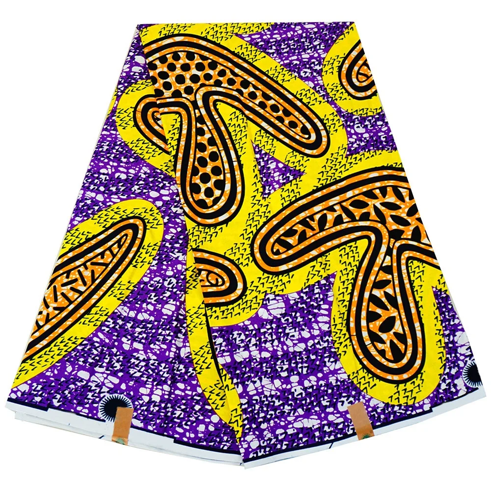 Лидер продаж ACI африканская восковая ткань Batik 100% хлопчатобумажная Африканский принт Анкара Настоящая Африканская 6 ярдов