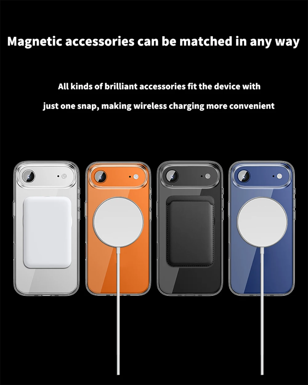 product magnetic anti slim anti shock grade drop protection transparent case for iphone 17 air frosting protective cell phone cover-6