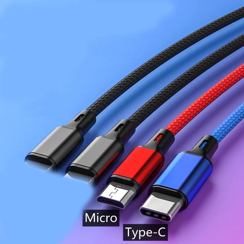 4合1通用串行总线c型电缆,适用于iphone 14 13 12 11 pro max xs充电