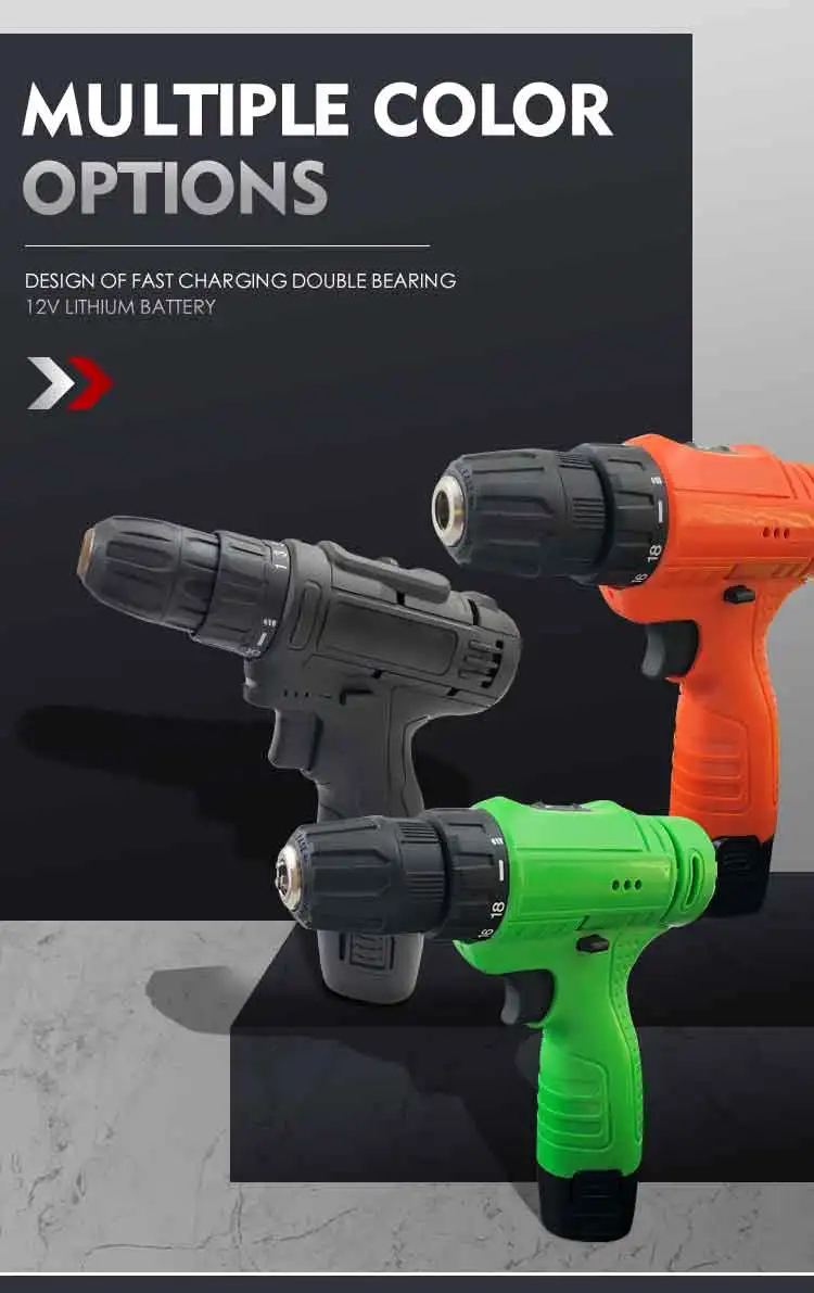 Household Cordless Screwdriver Impact Drill High Quality Battery 390w