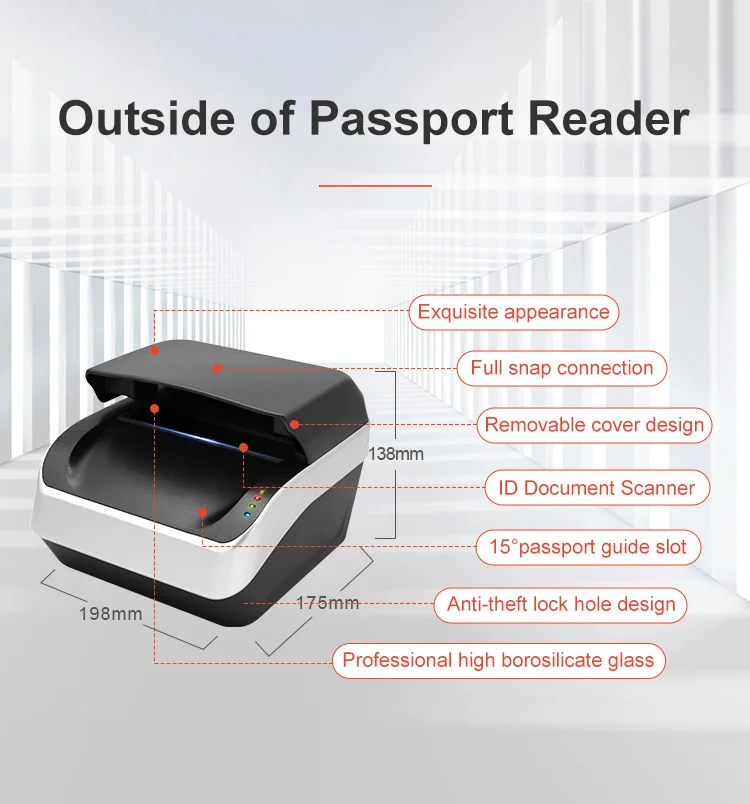 Global Passport Reader Id E-passport Scanner Access Control Airport ...