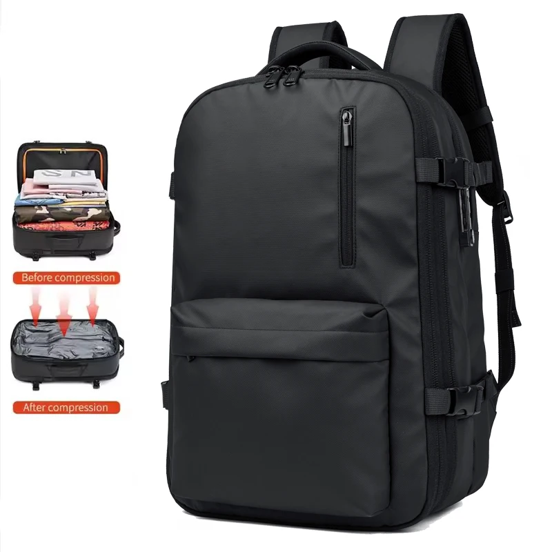 Stock Vacuum Compressor Backpack TSA Design  Backpack Wet Dry Separation Expandable Airbag Backpack with Vacuum System