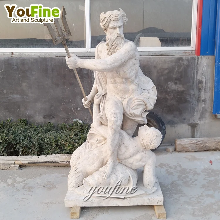 大型屋外等身大フィギュア石像大理石ポセイドン像彫刻| Alibaba.com