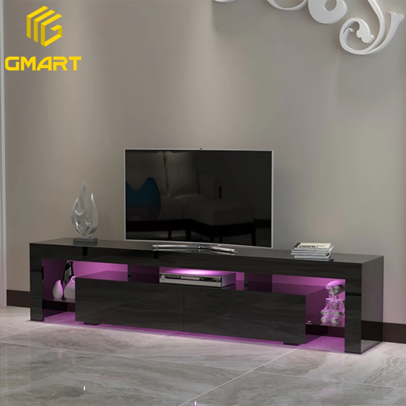 Gmart Modern Simple Home Furniture Retractable Sides Media Consoles Wooden Modern Wall Unit Tv Console Cabinet With Fireplace