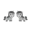 Horse Focal bead Light Gray SA156