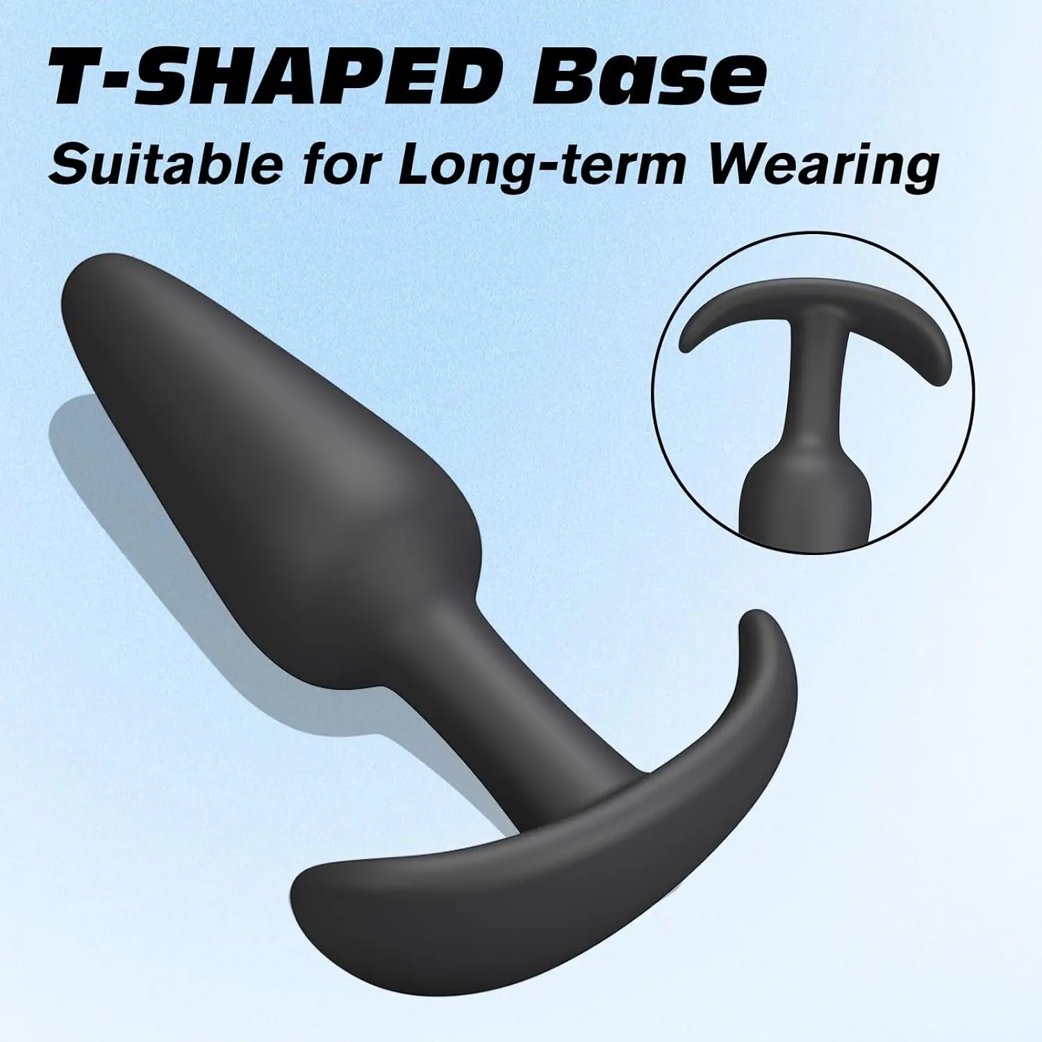 Silicone Anal Plug, Beginner Friendly with Flared Base, Men Comfortable  Long-Term Wear, Beginner to Advanced, Sex Toy for Couple