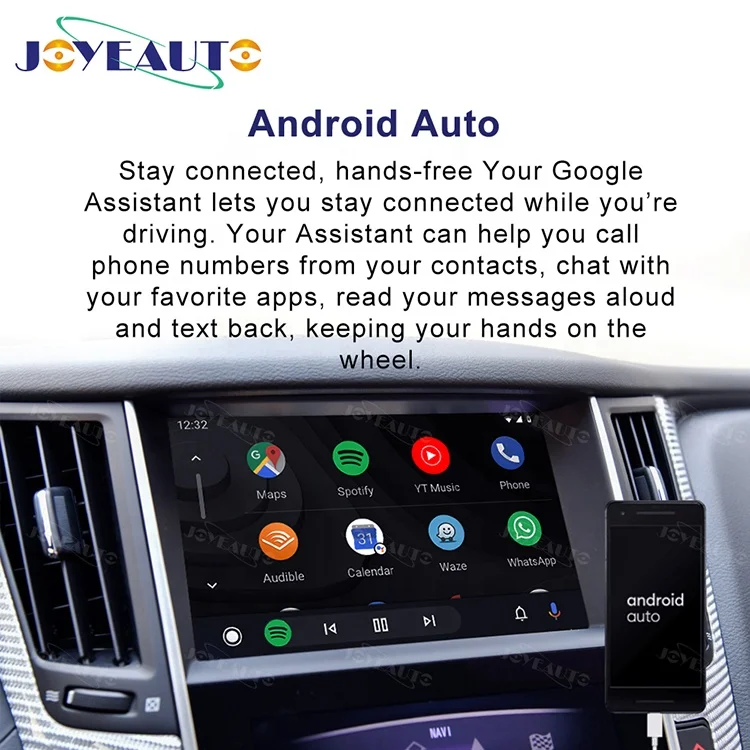 Adaptateur CarPlay/Android Auto Sans Fil Pour Infiniti Q30 Q50 QX50 – Plug & Play, Connexion Bluetooth 5.0, Commande Vocale