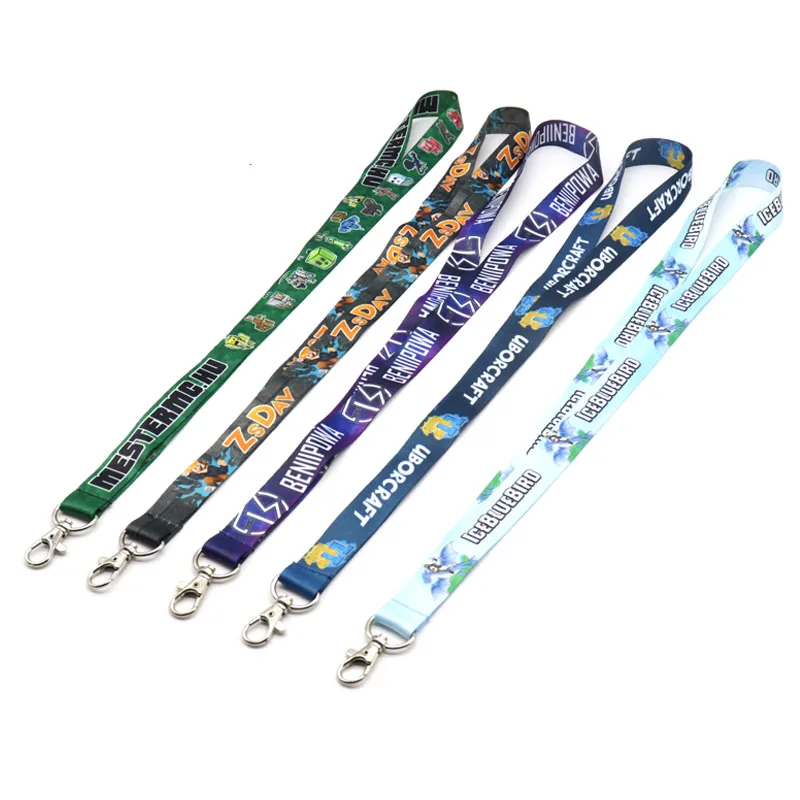 AI-MICH Personalized Fabric Card Holder Designer Blank Custom Printed Anime Key Strap Lanyards With Logo Custom