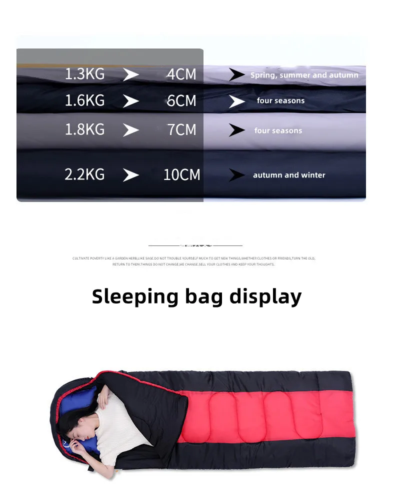 Wholesale High Quality Backpacking Down Sleeping Bag 4 Season Portable