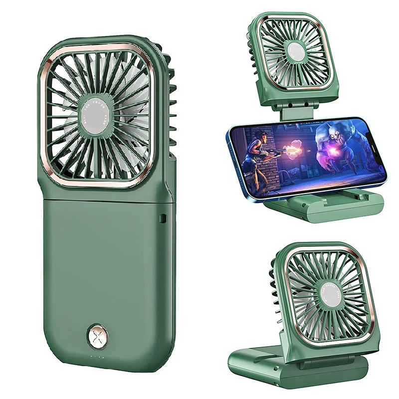 Мини-вентилятор складной с внешним аккумулятором на 3000 мА ·