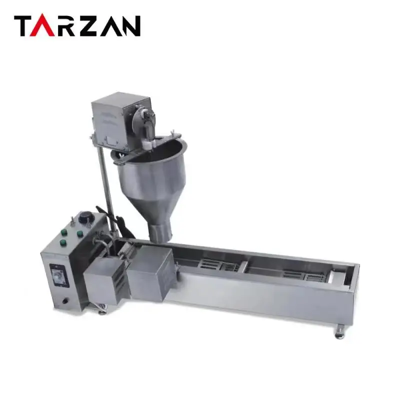 Fully Commercial Automatic High Quality Mini Doughnut Donut Glaze Make Maker Fryer Machine