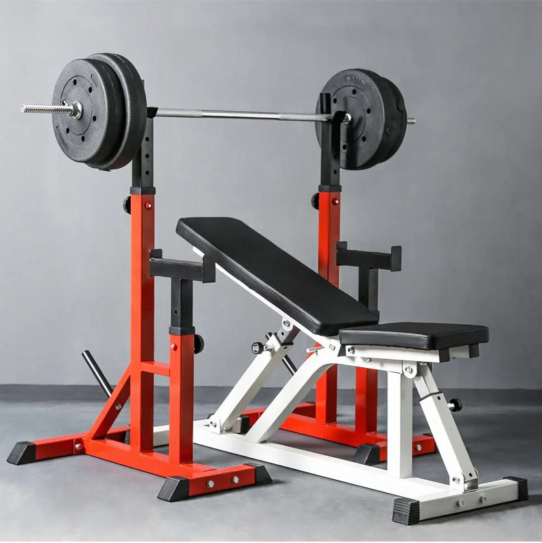 Pull-ups Stretching Training Barbell Rack Set Bench Press Adjustable ...