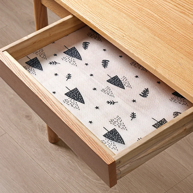 Non-Adhesive Drawer Liners Plastic Inner Liner for Refrigerator Transparent Shelf Liner for Kitchen Cabinets