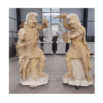 古代ギリシャの彫刻戦士ライダーと戦争馬の像の彫刻| Alibaba.com