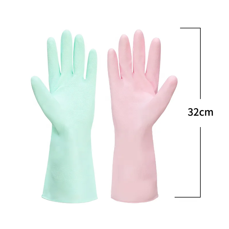 Nitrile Kitchen Gloves Food Safe Oil Resistant Odor Free Reusable Long Cuff Household Cooking Cleaning Gloves