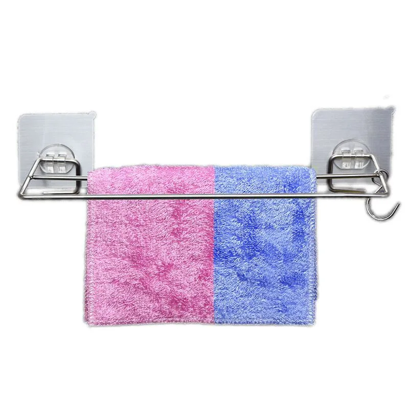 36cm Stainless Steel Double Rod Towel Hanging Nail Free Wall Mounted Towel Rack Shoe Rack supplier