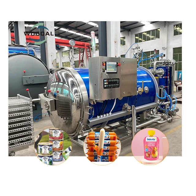 Retort Basket machine for Aluminum Foil container with Rice and meat product