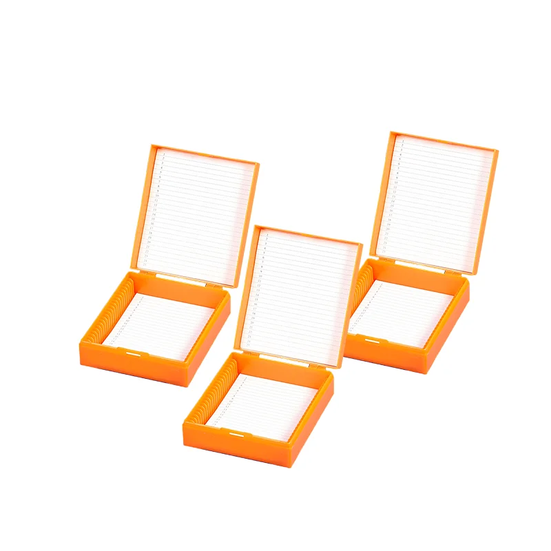 ABS Prepared Microscope Glass Slide Storage Box for Lab