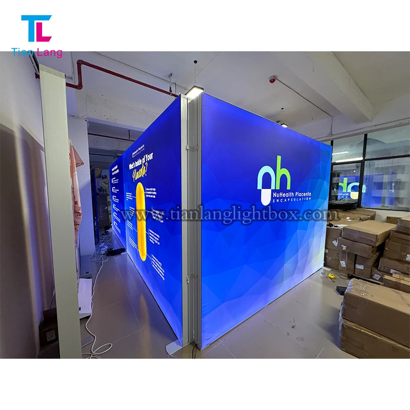 5x6 נייד לשימוש חוזר תכנון זול מסחר הוגן תערוכת עמדות ספק שנגחאי קסדה אור