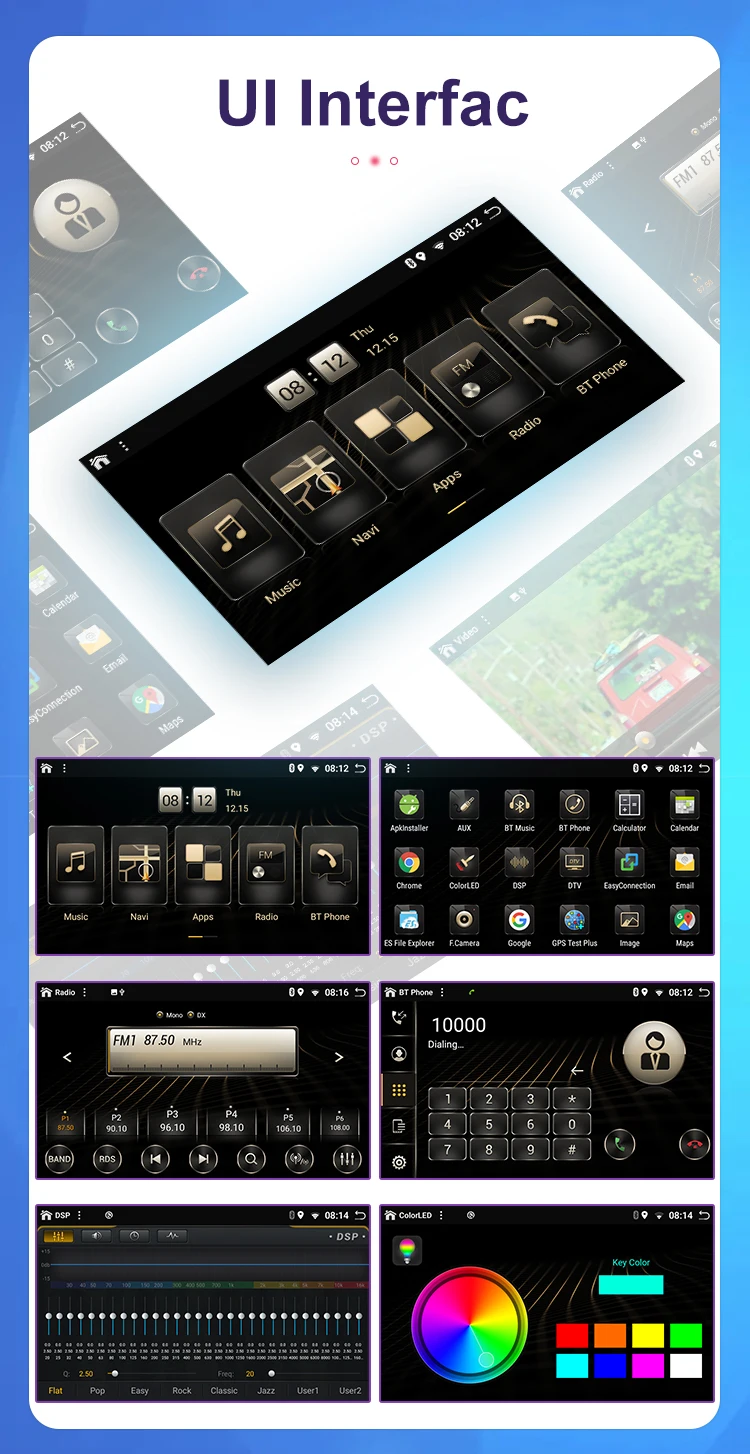 PX6 Android 12 IPS 2.5D DSP CarPlay Auto Car Navigation Player For Honda Toyota Nissan with RDS Radio BT car stereo