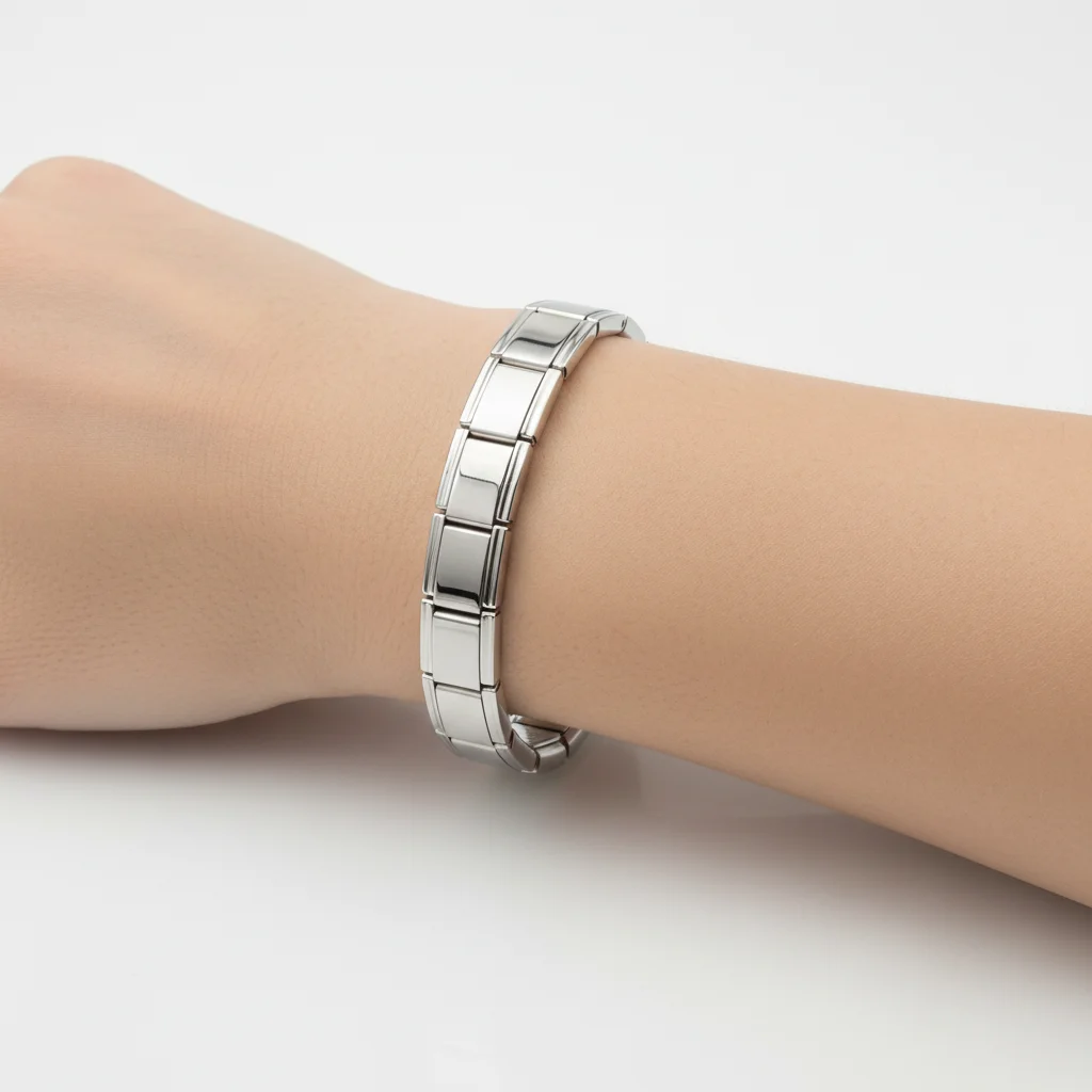 Handmade Italian Charm Bracelet Stainless Steel Bangles Jewelry Italian Religious Connector Jewelry DIY Link Bracelets Bangles
