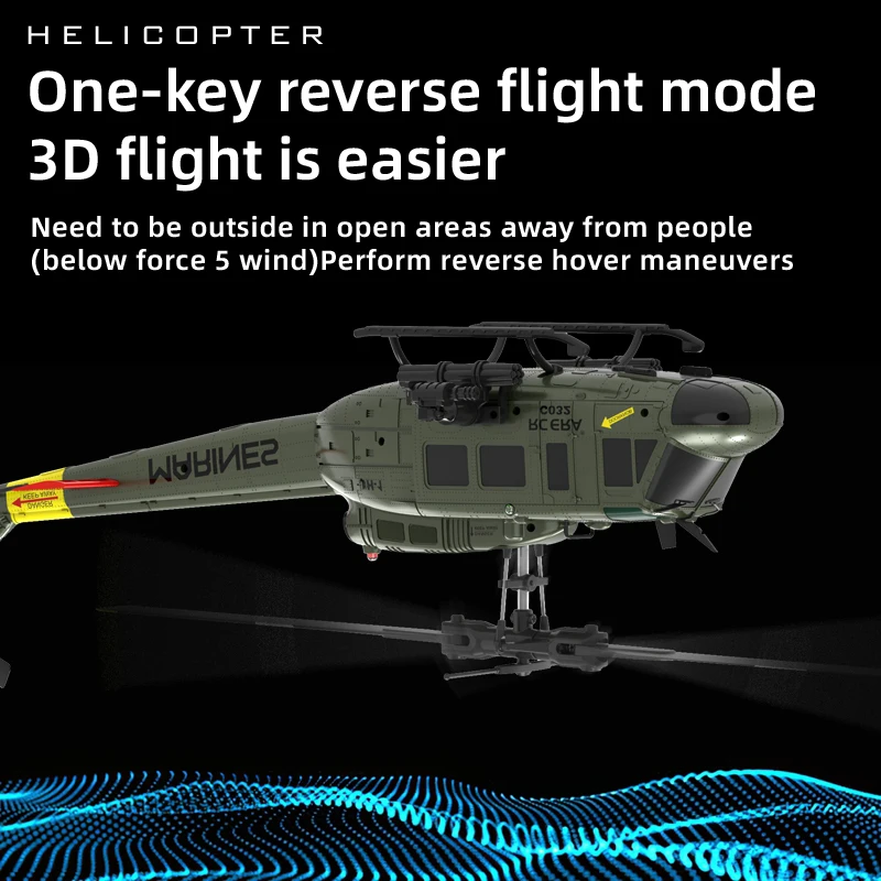Six-Channel Flybarless Optical Flow GPS Positioning Aerobatic RC Helicopter C032 6-axis Gyroscope Brushless Motor Image Version