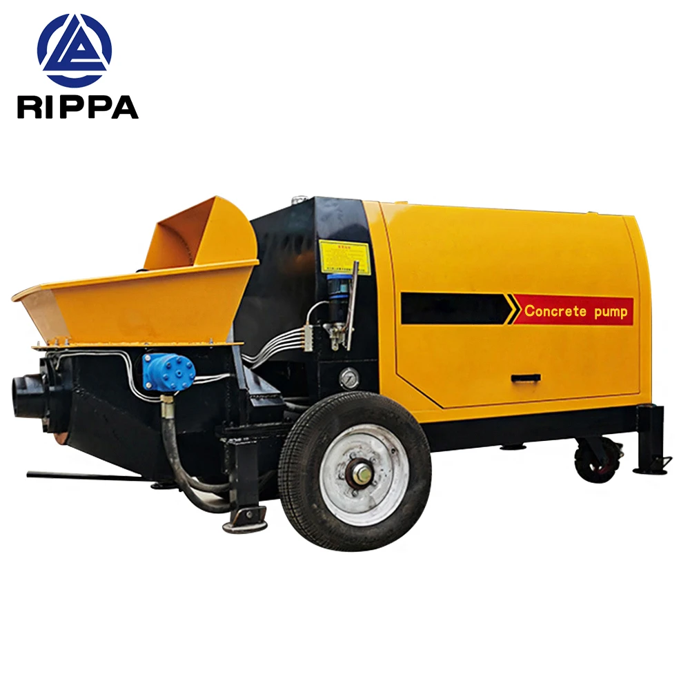 Rippa High Quality Concrete Line Pump Small Mini Trailer Stationary Concrete Pump Truck Mixer Concrete Pump