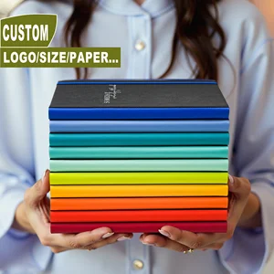 Office Supplies A5/A6 Hardcover Customizable PP/PU Leather Notebook with Elastic Band-Low MOQ Custom Two-tone Simple Design
