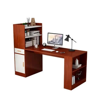 Hot sale China Data Entry Work Home  computer table design with bookshelf