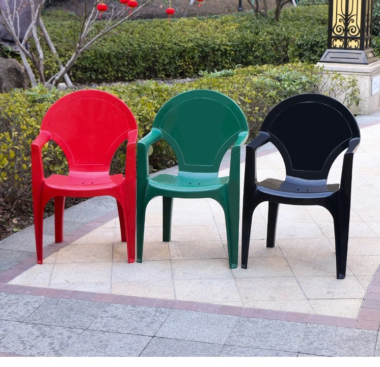 Classic Heavy Duty Plastic Chair Modern White Plastic House Garden