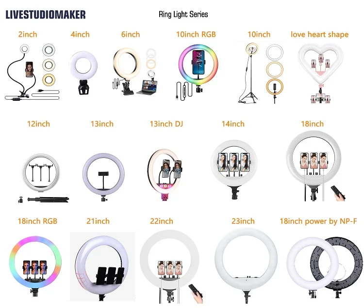 10-inch Led Ring Light With Tripod Stand For Phone Streaming