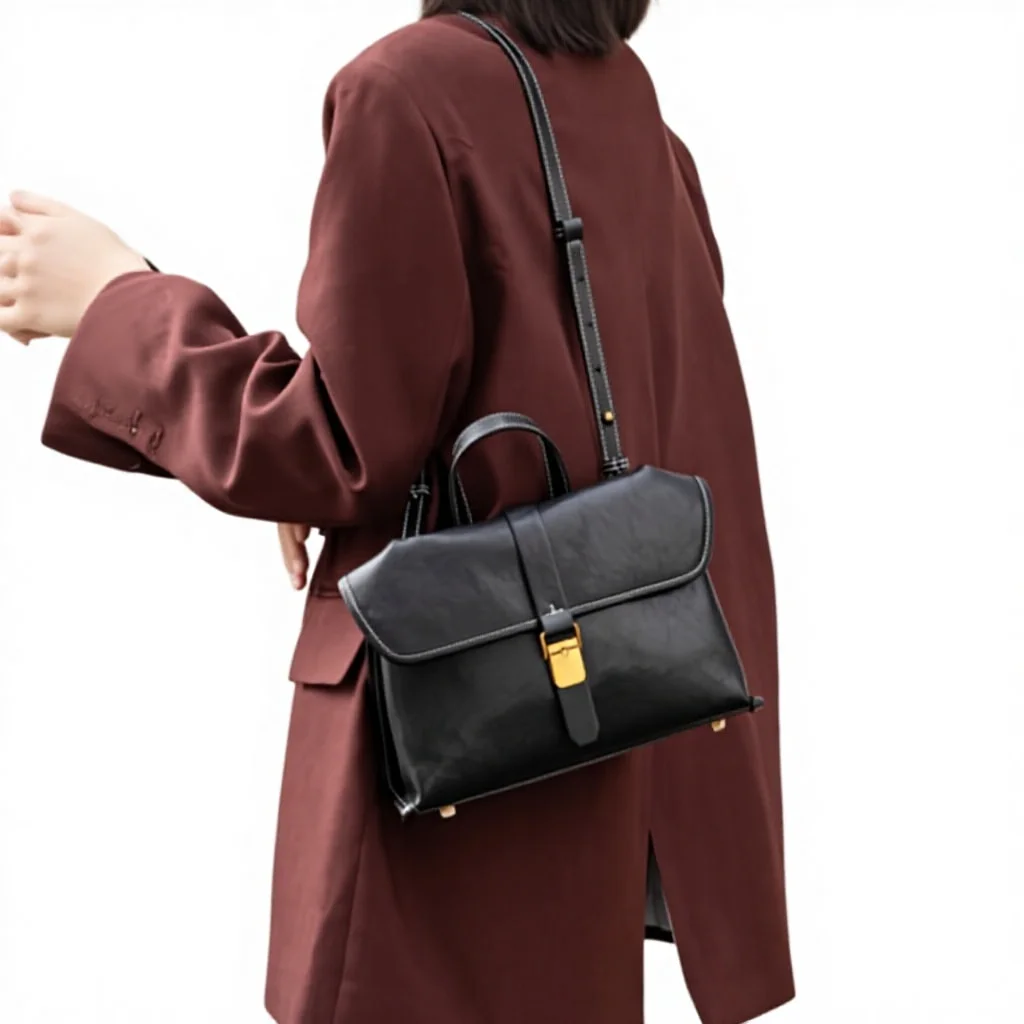 Top Layer Cowhide Messenger Bag Hot Selling Genuine Leather Women’s Niche Shoulder Crossbody Large Capacity Handbag Spring 2025