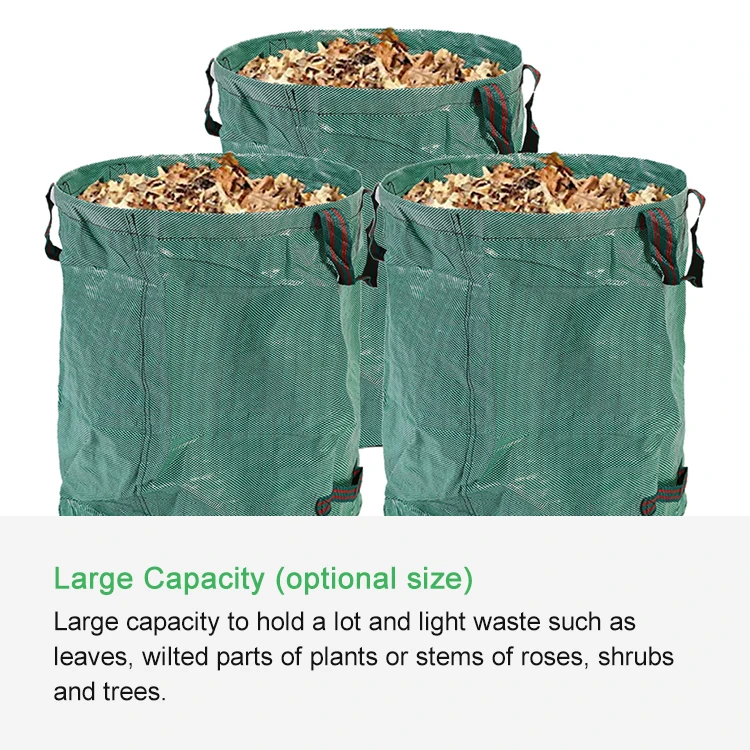 Reusable Leaf Bags, 80 Gallons Lawn Bags, Yard Waste Bags Heavy Duty, Extra  Large Lawn Pool Garden Leaf Waste Bags,Garden Bag for Collecting Leaves, Gardening Clippings Bags,Leaf Container,Trash Bags 